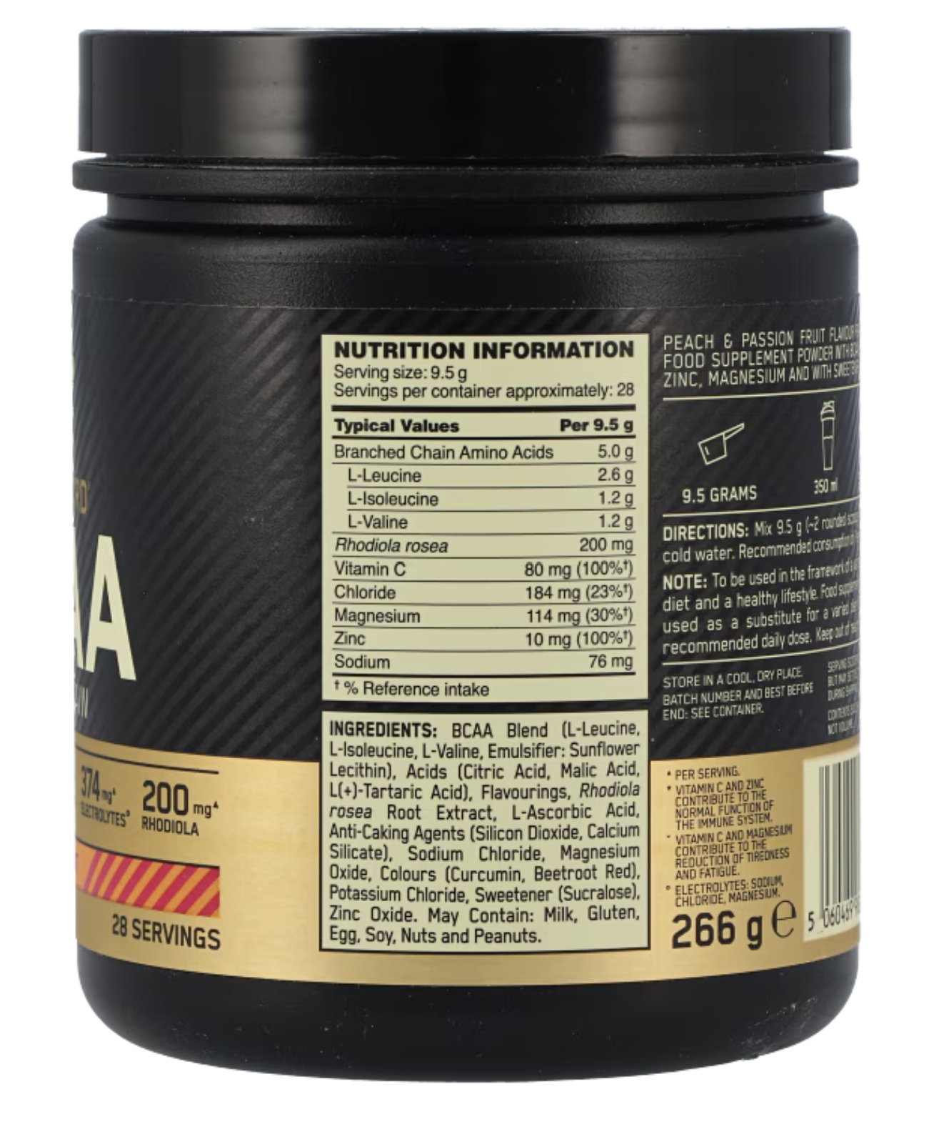 Optimum Nutrition Gold Standard BCAA 266g