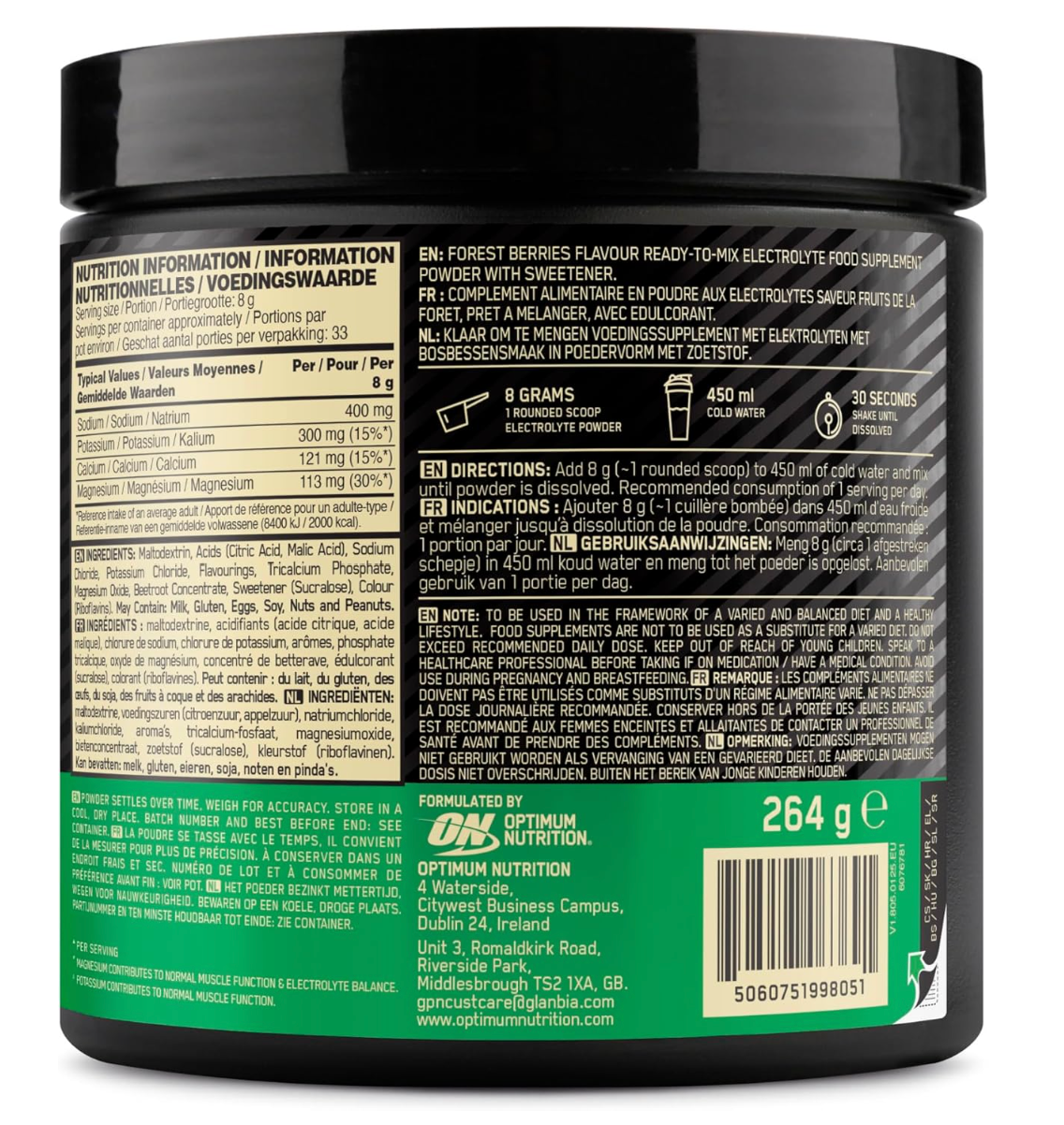 Optimum Nutrition Electrolyte Powder 264g