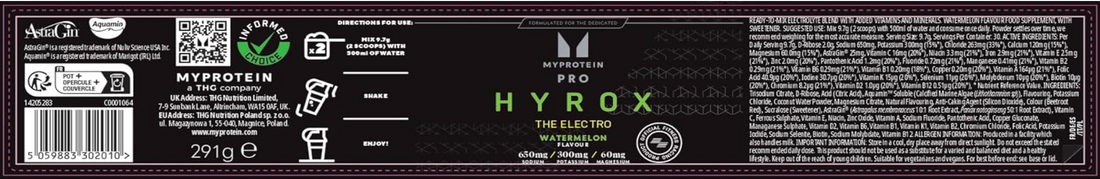 MyProtein Pro x Hyrox Electro 291g - Watermelon