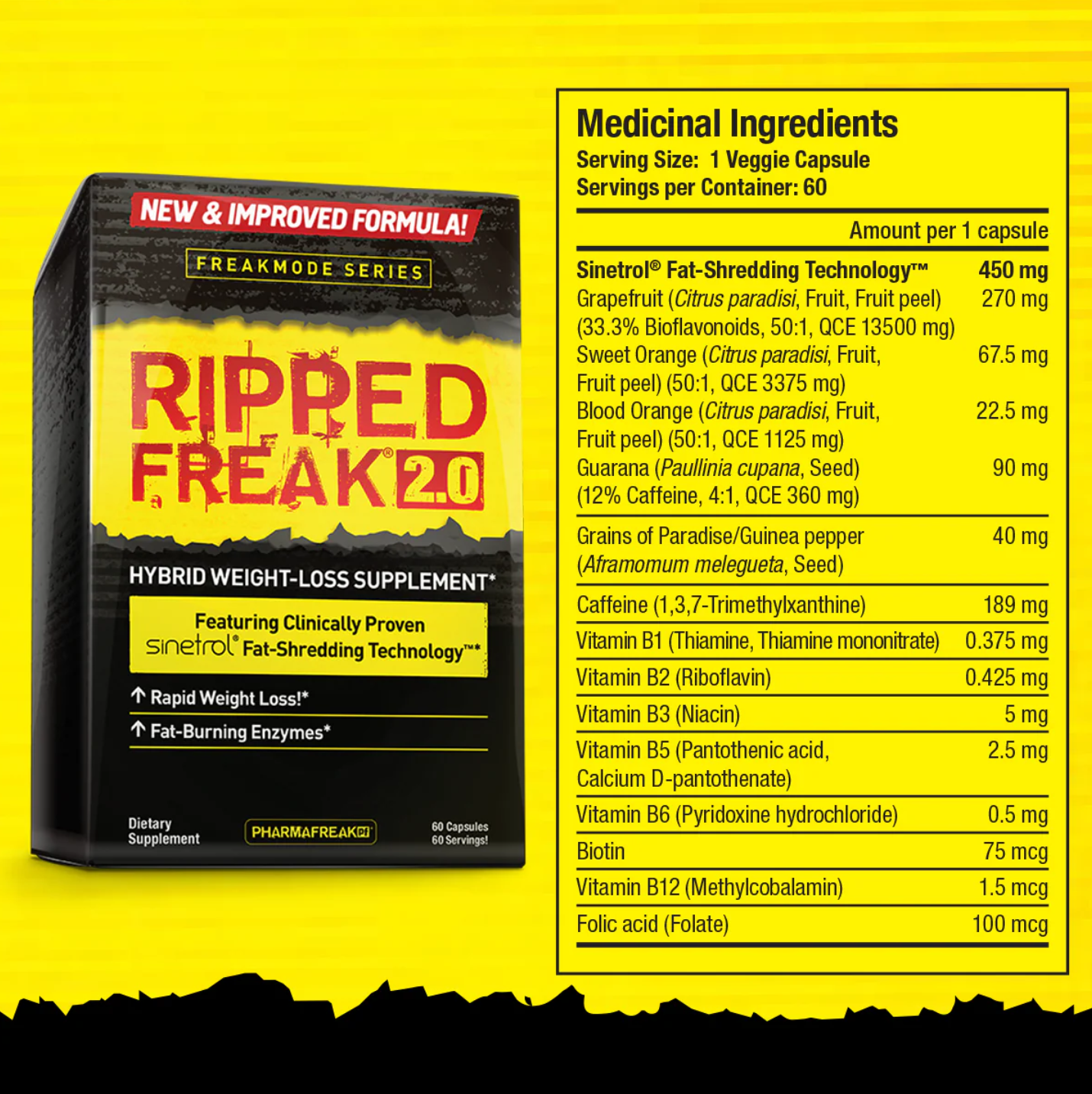 Pharmafreak Ripped Freak 2.0 - 60 Capsules