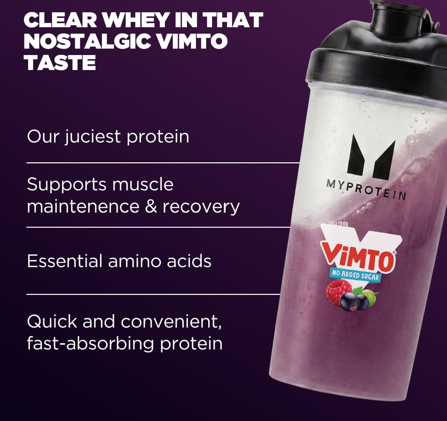 Limited Edition MyProtein Clear Whey 500g - Vimto