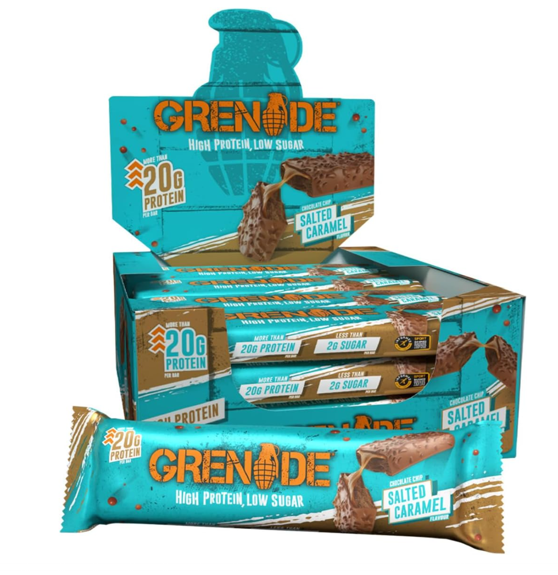 Grenade Protein Bars 12 x 60 g - Chocolate Chip Salted Caramel