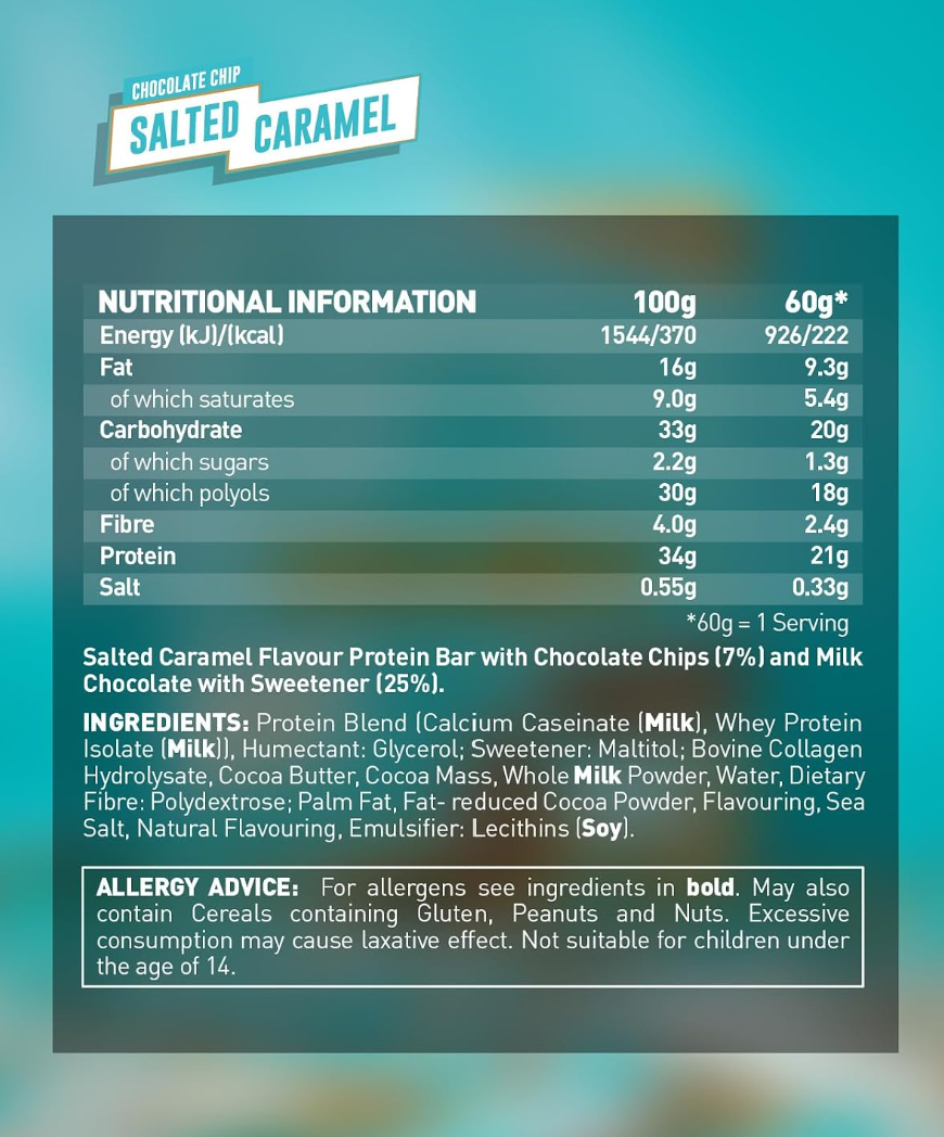 Grenade Protein Bars 12 x 60 g - Chocolate Chip Salted Caramel
