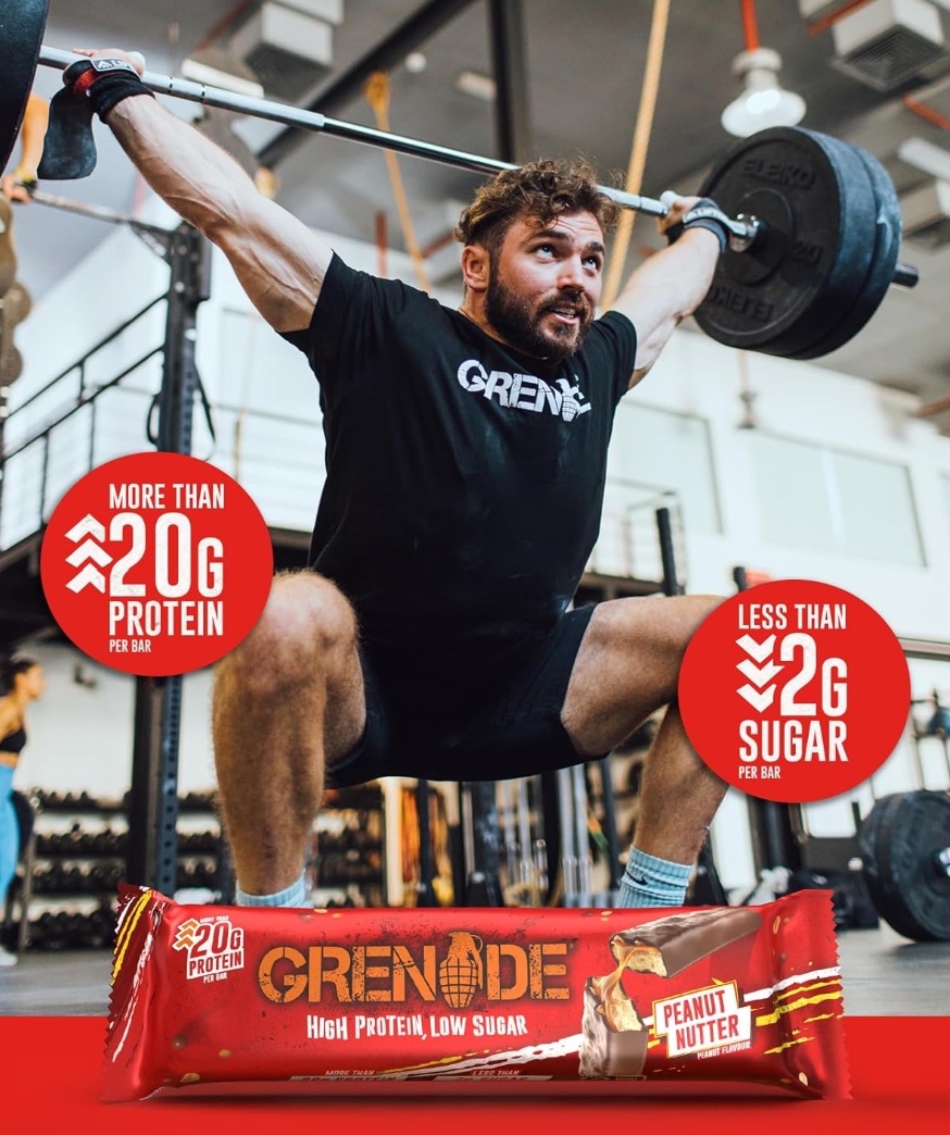 Grenade Protein Bars 12 x 60 g - Peanut Nutter