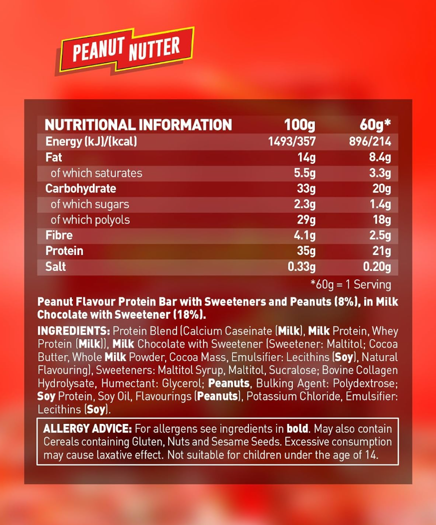 Grenade Protein Bars 12 x 60 g - Peanut Nutter