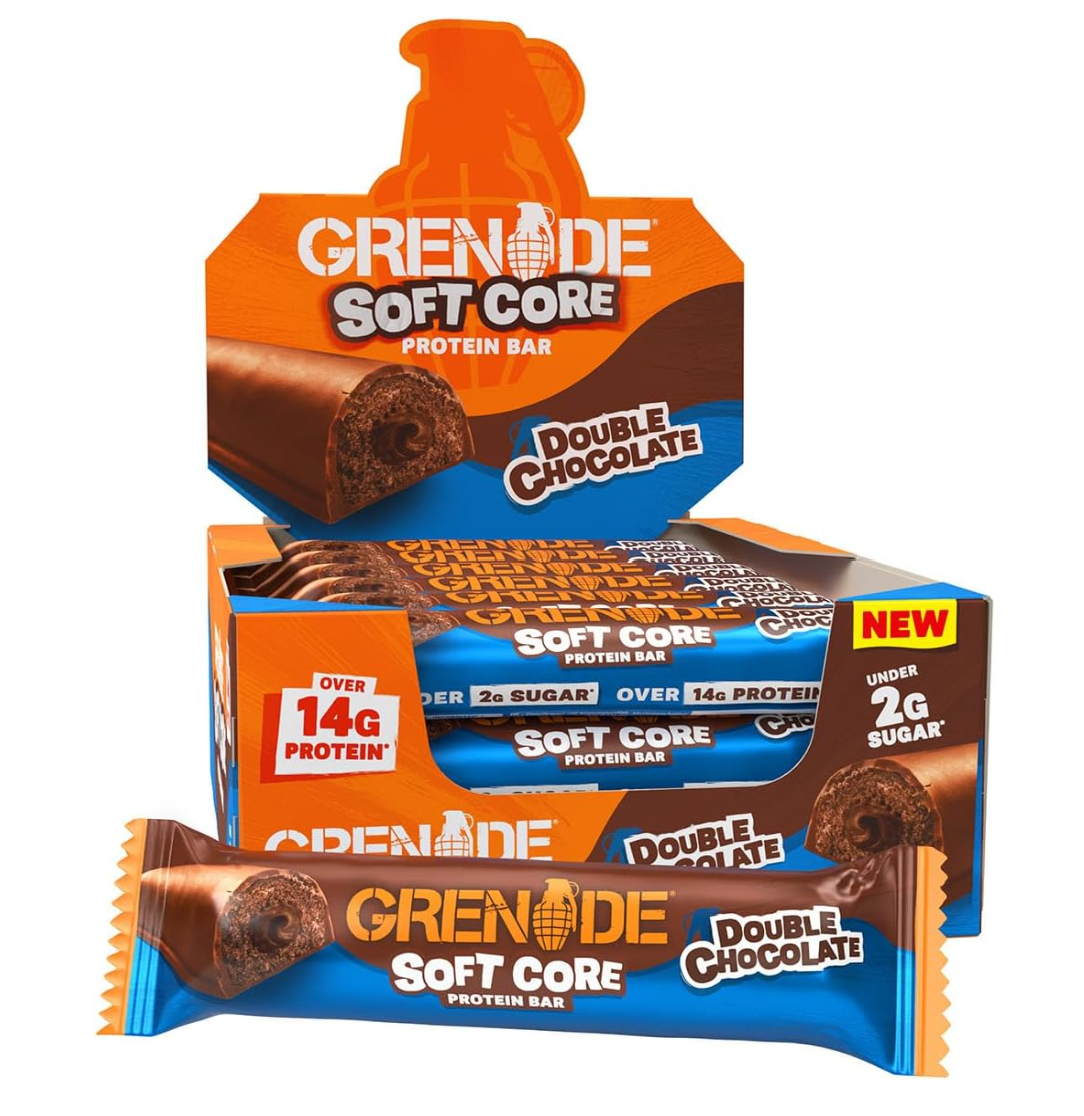 Grenade Soft Core Protein Bar 12 x 50g - Double Chocolate