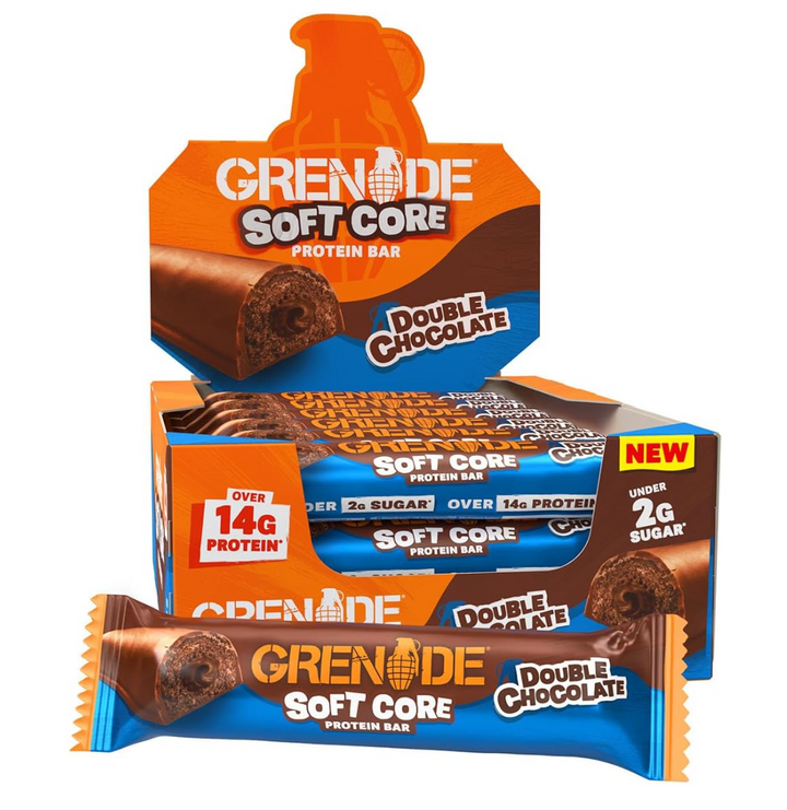 Grenade Soft Core Protein Bar 12 x 50g - Double Chocolate