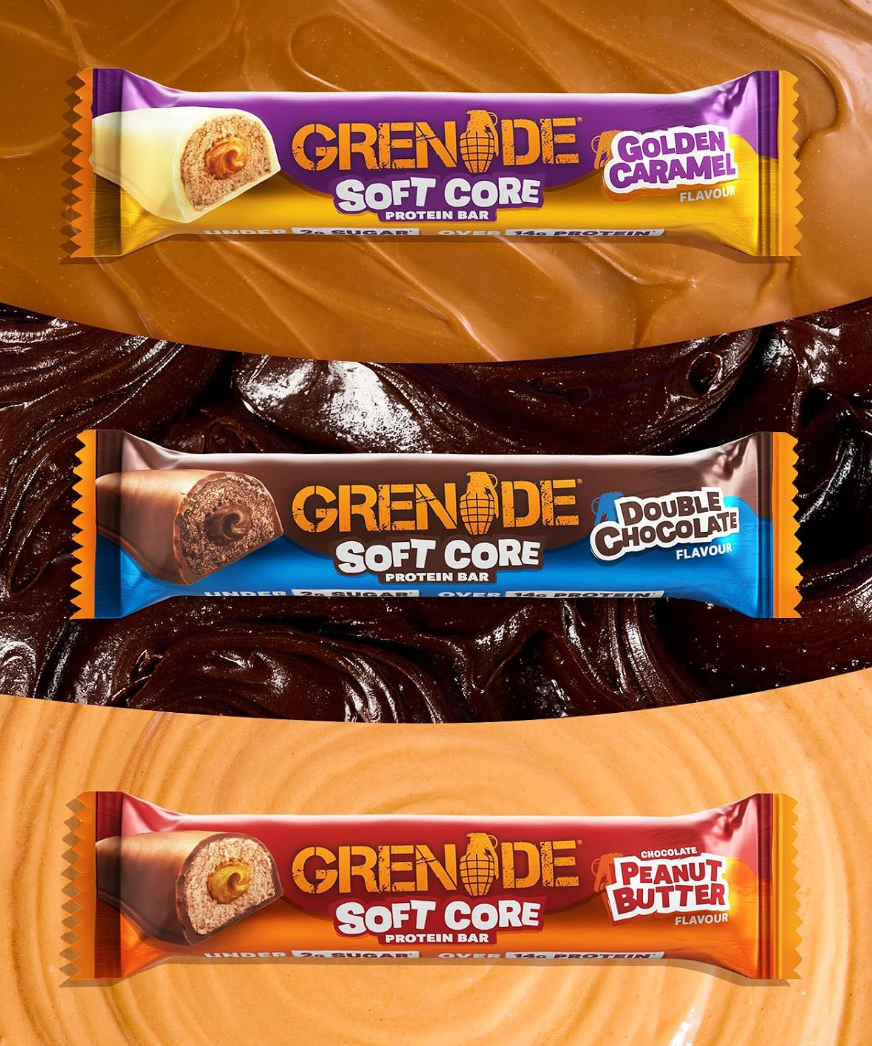 Grenade Soft Core Protein Bar 12 x 50g - Double Chocolate
