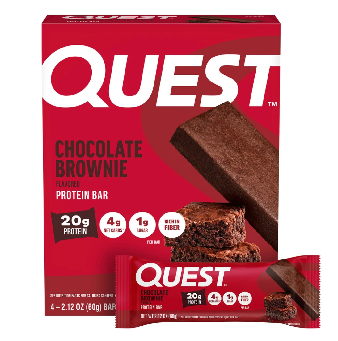 Quest Protein Bar 12 x 60g - Chocolate Brownie