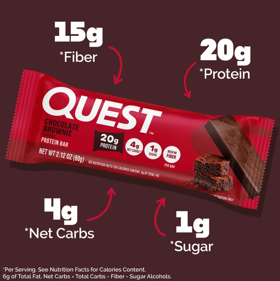Quest Protein Bar 12 x 60g - Chocolate Brownie