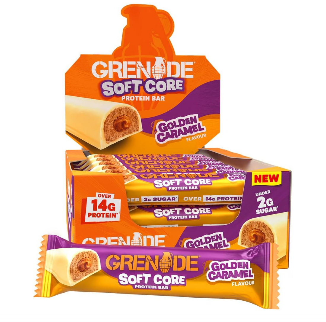 Grenade Soft Core Protein Bar 12 x 50g - Golden Caramel