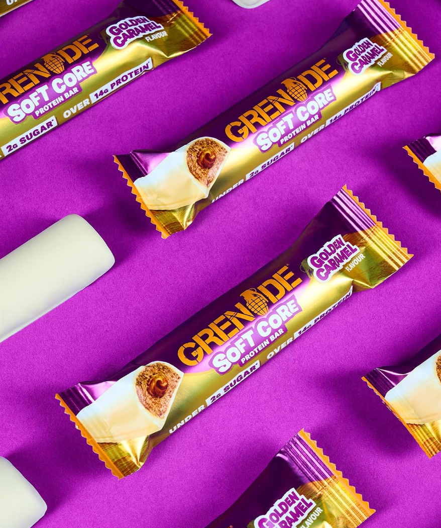 Grenade Soft Core Protein Bar 12 x 50g - Golden Caramel
