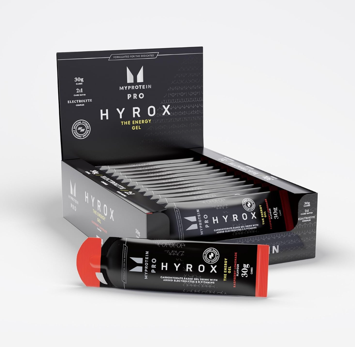 MyProtein x Hyrox Pre-workout gel 12 x 70g - Raspberry Lemonade